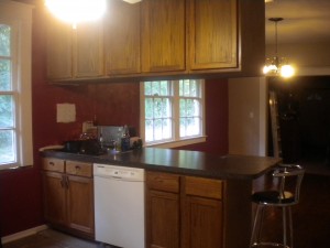 The sink side after. With a new dishwasher.