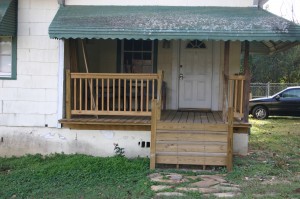 The porch after it was rebuilt.