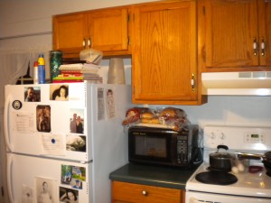 The stove side of the kitchen before it was remodeled