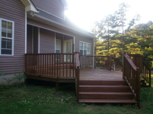 Back Porch after Staining Deck