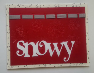 Embossed Snowy Cmas Card