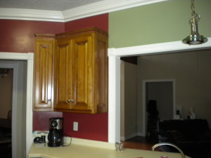 During the painting of the kitchen