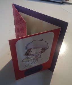 Double folded card from the top