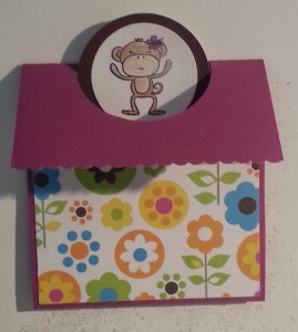 Folded Circle Card-Monkey