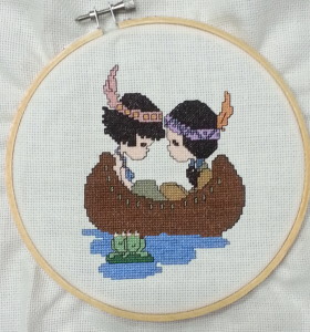 Precious Moments Indians Cross Stitch